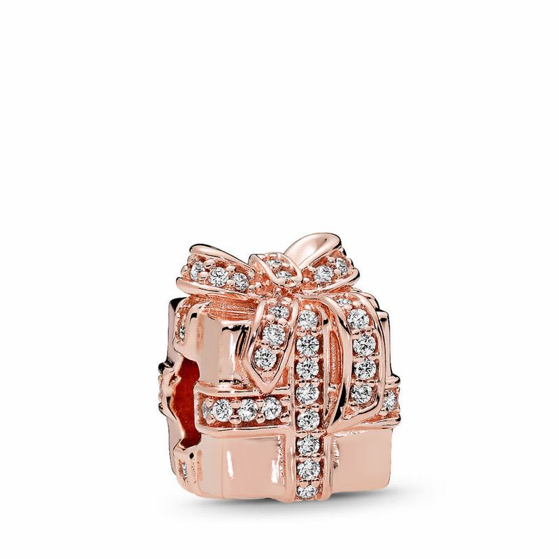 Pandora Rose™ Sparkling Surprise Charm Ireland - Pandora Rose/Cubic Zirconia - 713580YUE